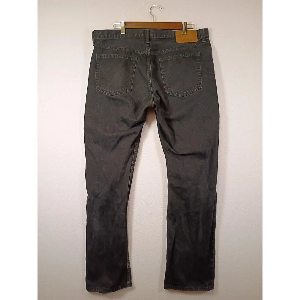 Rugged Gorpcore Eddie Bauer Mens 35x32 Charcoal Black Straight Leg Cotton Jeans